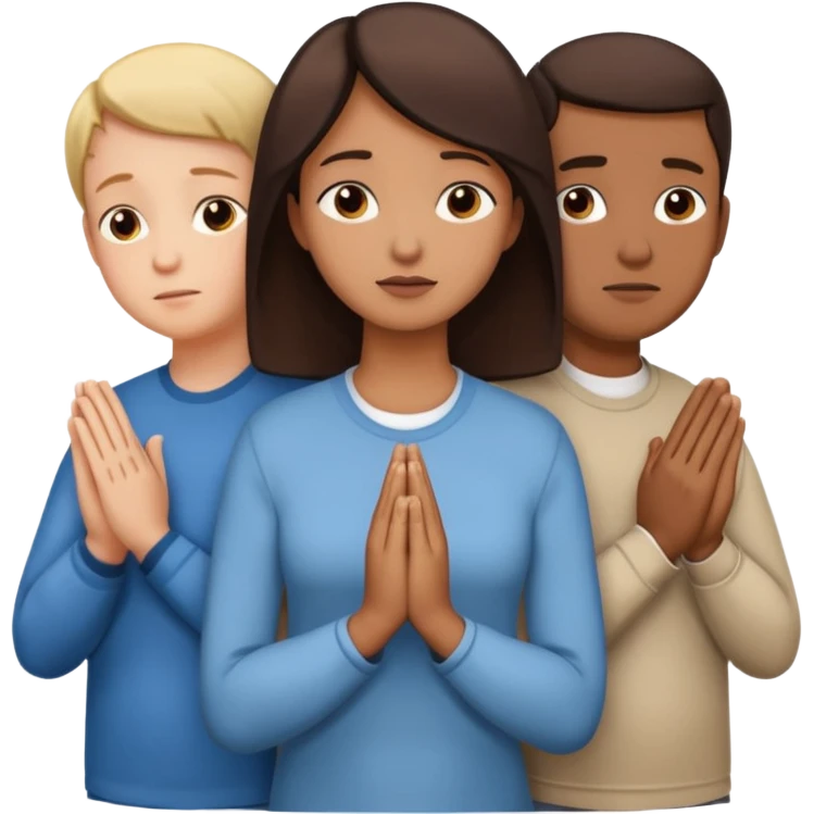 a family praying emoji
