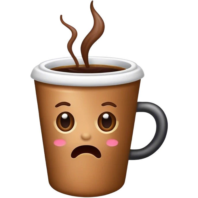 Poop drinking coffee  emoji