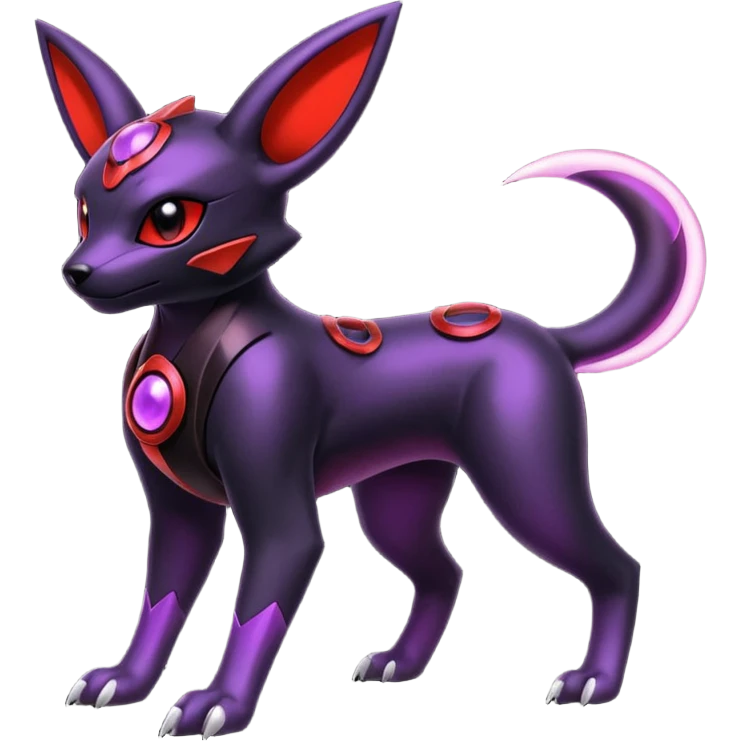 Futuristic Umbreon-Houndoom-Genesect-Torracat-Pokémon-Fakémon-hybrid-creature emoji