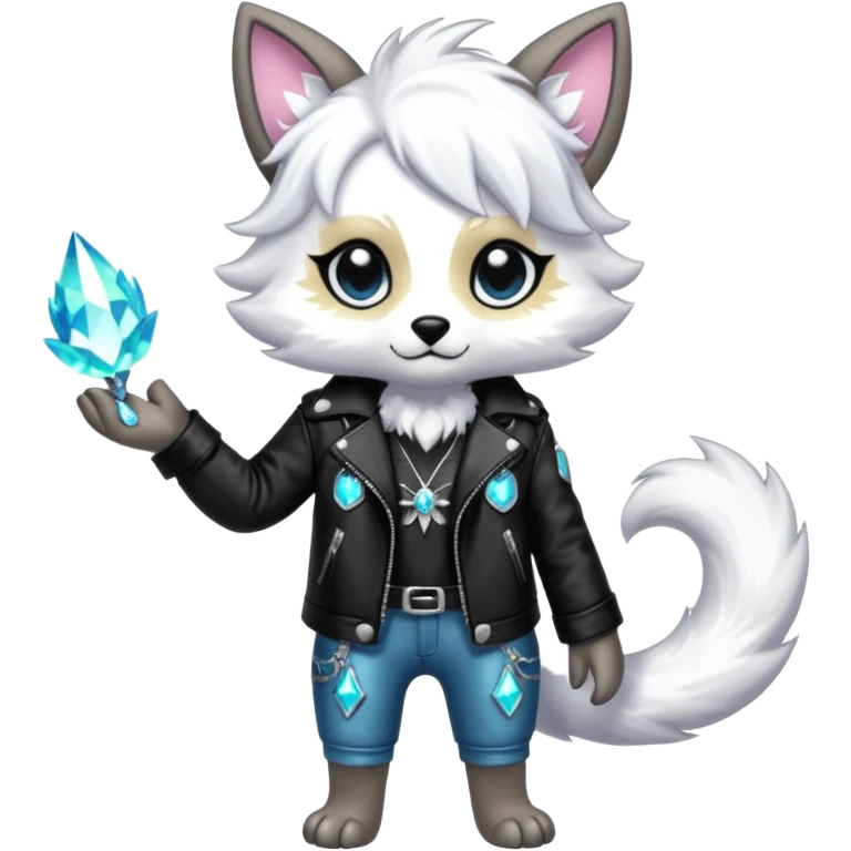Cool cute Kawaii edgy fantasy animal sparkle fursona Fionbri creature by griffsnuff & LiLaiRa & Falvie full body emoji