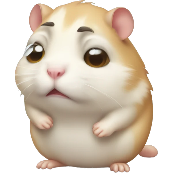 Crying sad hamster  emoji