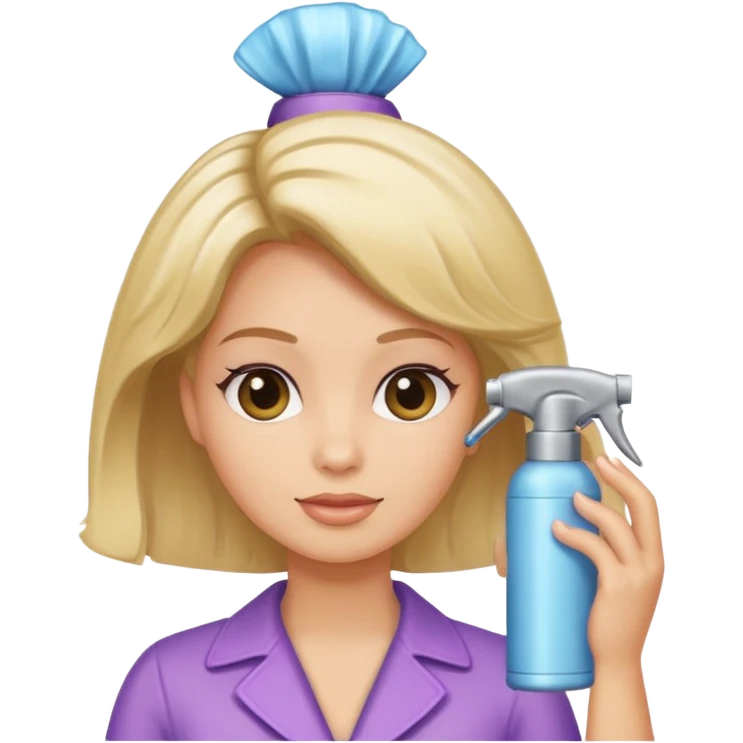 Putting on hairspray  emoji