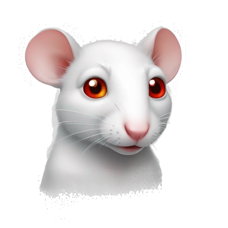 white rat red eye emoji