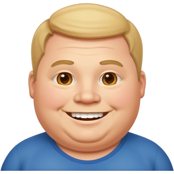 Fat short white man emoji