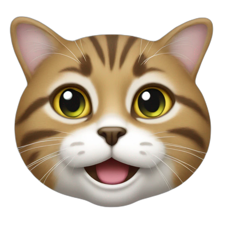 un chat avec un caca sur la tête emoji