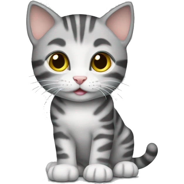 Gray tabby kitten  emoji