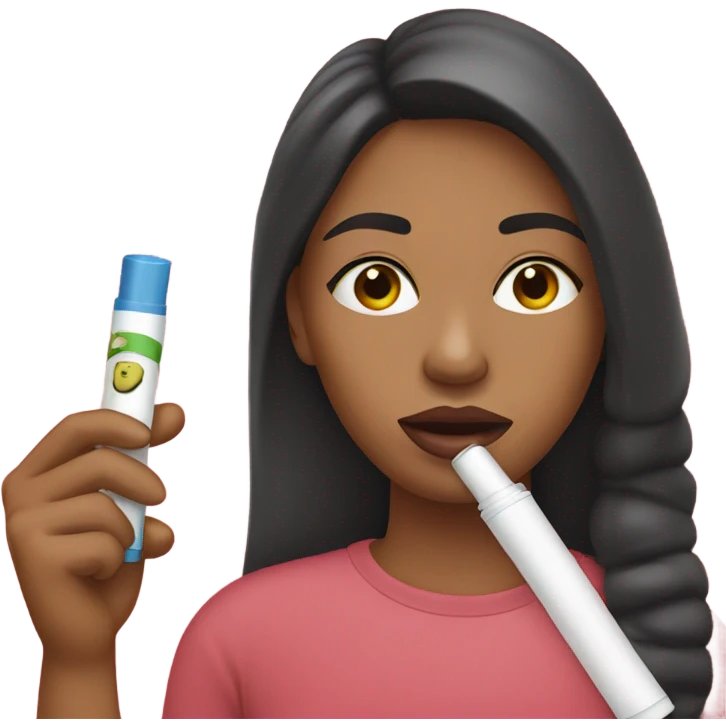 Chapstick being used  emoji