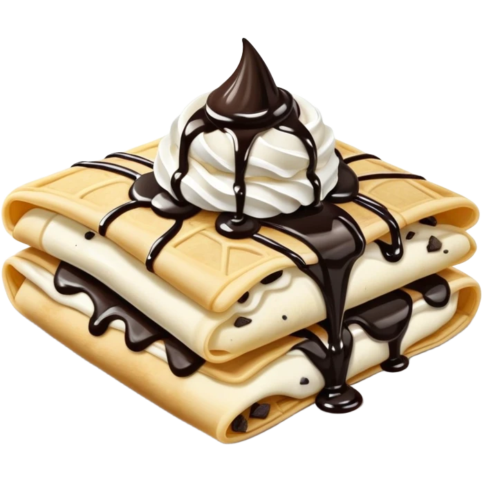 Cookies and cream crepe  emoji