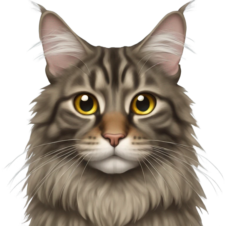 Maine Coon with a fly on his nose emoji