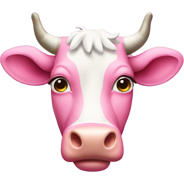 Pink cow emoji