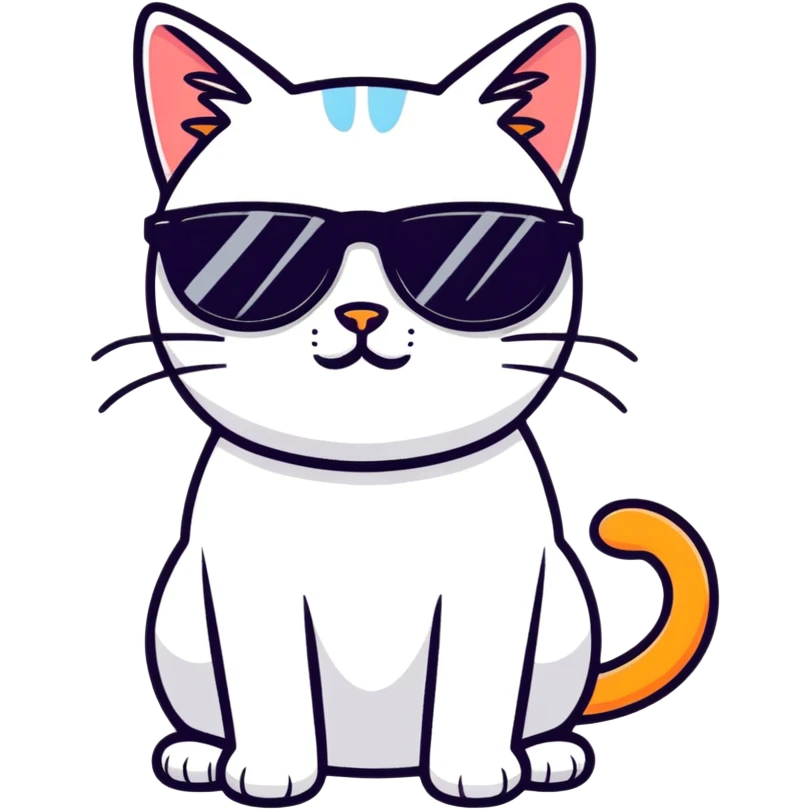 Cat with sunglasses emoji
