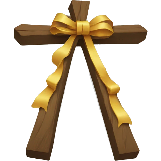 Cross with bow emoji