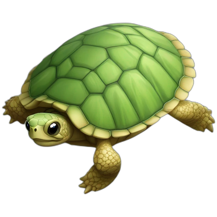 Tortue dans sa carapace emoji