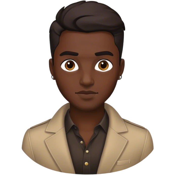 stylish dark-skinned male portrait emoji