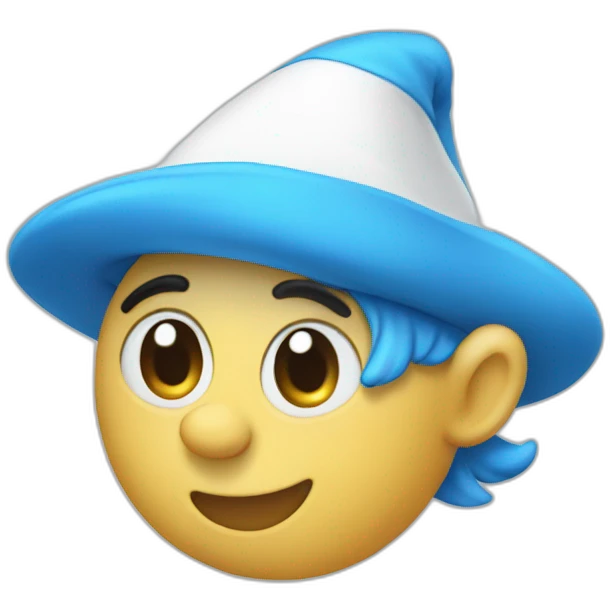Cartoon smurff hat emoji