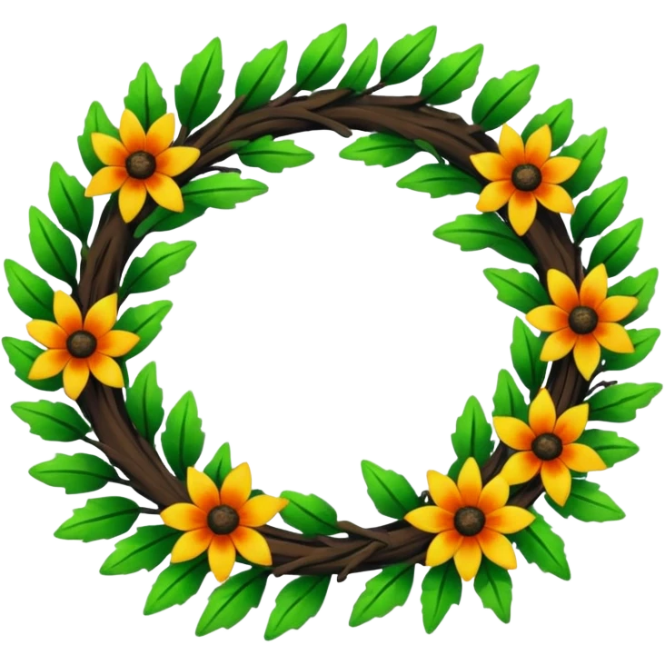 Olympic wreath half of it burnt half of it in bloom emoji