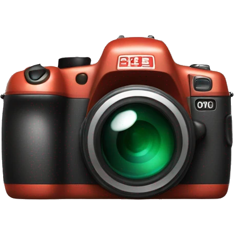 digital camera taking a picture with flash on emoji