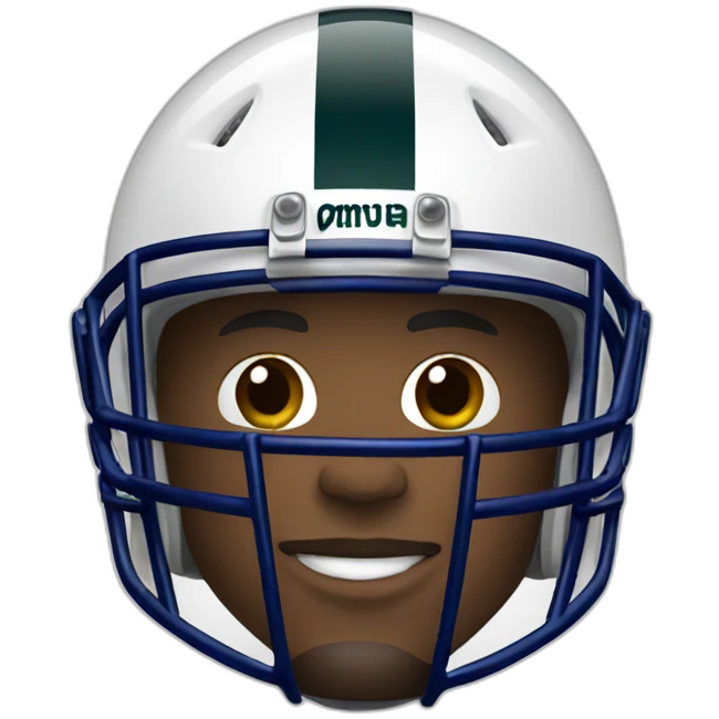 nfl football player in helmet emoji