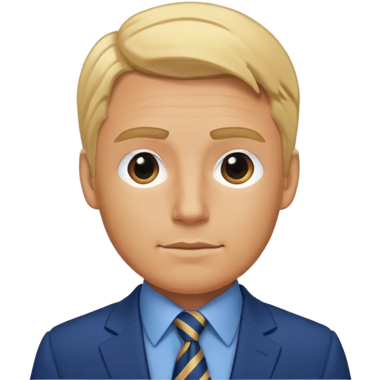 dad with blond with tie and blue suit emoji