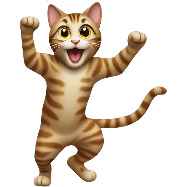 Tabby cat dancing  emoji