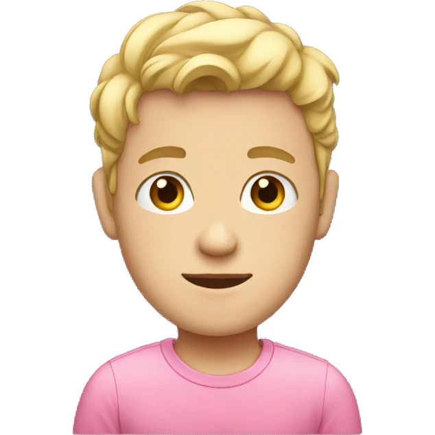 white boy with pink shirt emoji