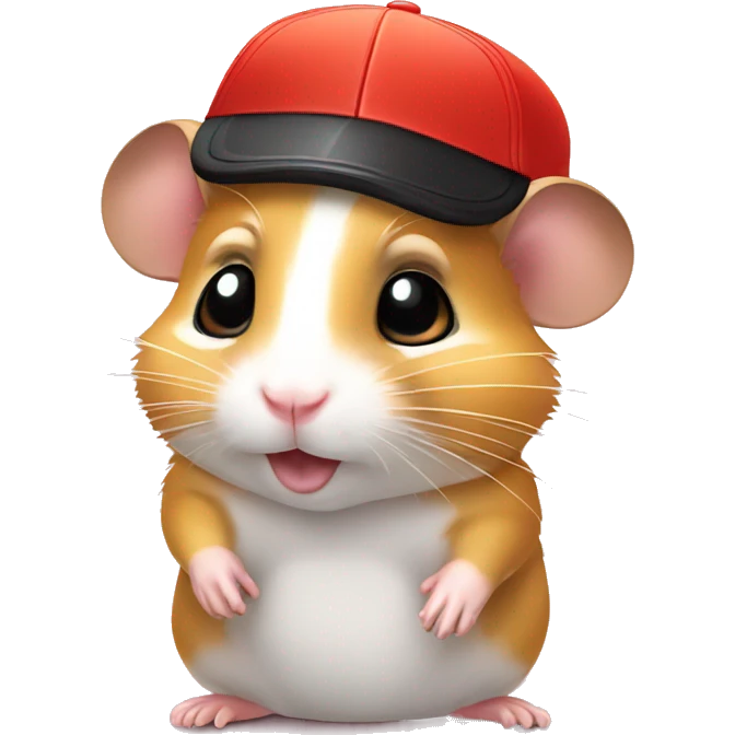hamster dj with cap emoji