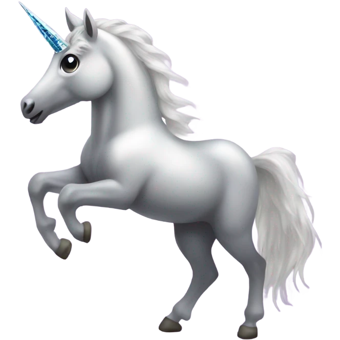 Disco ball on a unicorn emoji