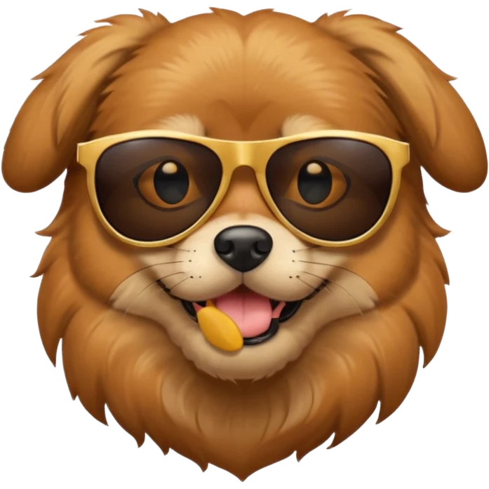 dog with total black sunglasses emoji