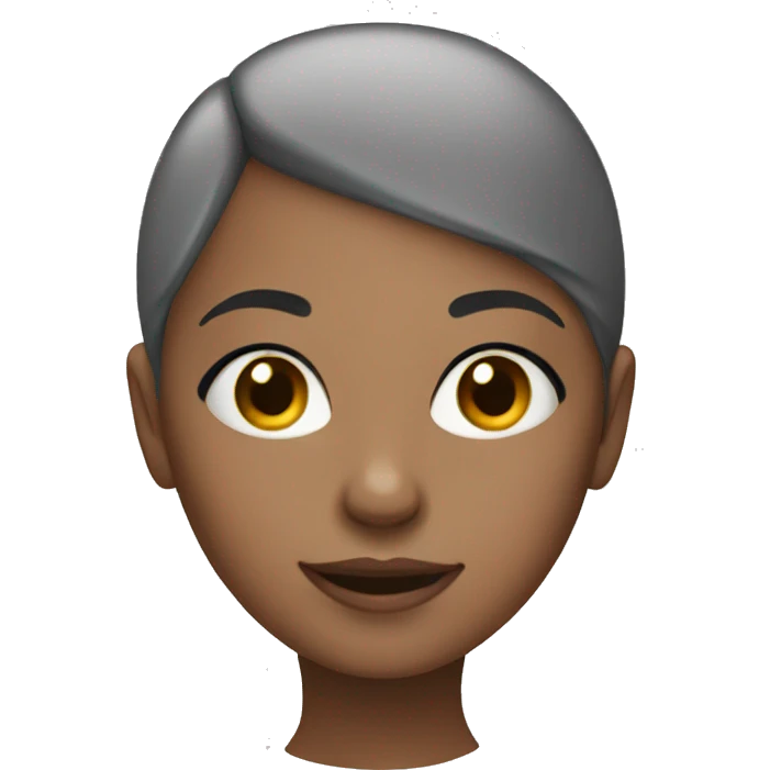 A girl with bald head emoji