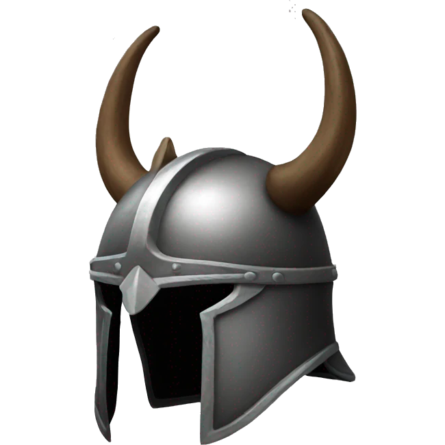 scandinavian helmet with horns emoji