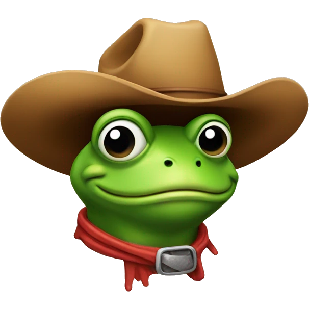 Cowboy frog emoji