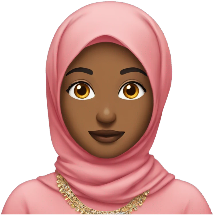 Hijabi wearing jewelry emoji