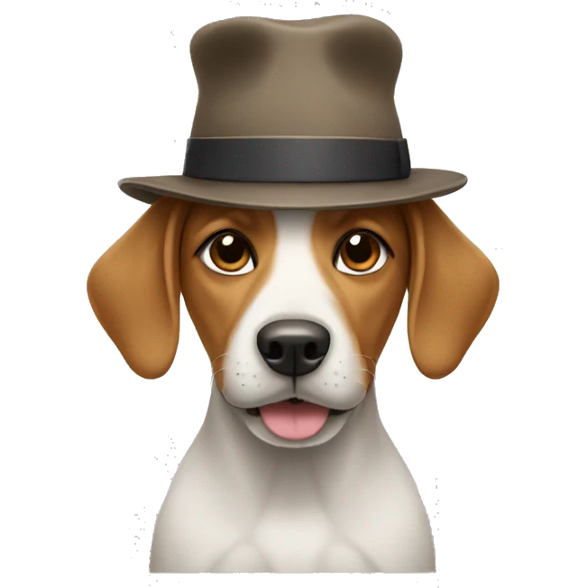 dog wearing a hat emoji