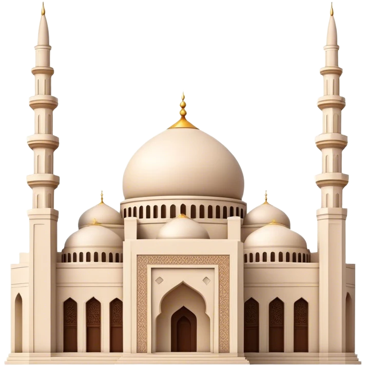 Cinematic Realistic Mohammad Al-Amin Mosque Landmark Emoji, showcasing the intricate architecture of the mosque rendered with rich textures and majestic, soft lighting. emoji