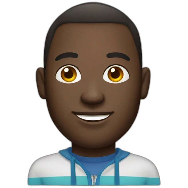 fair complexion male African manager in beach wear emoji