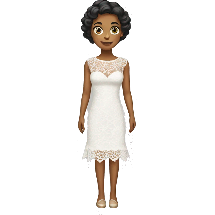 white lace dress emoji
