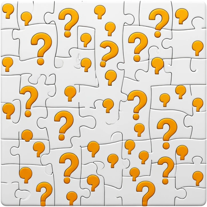 mysterious puzzle pattern with question marks emoji