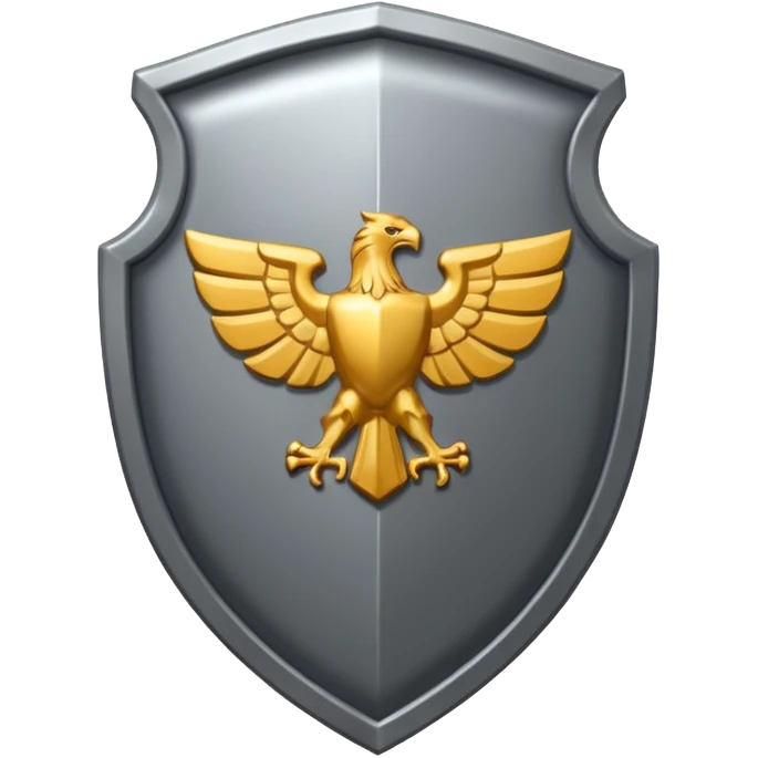Steel gray shield with muscle icon emoji