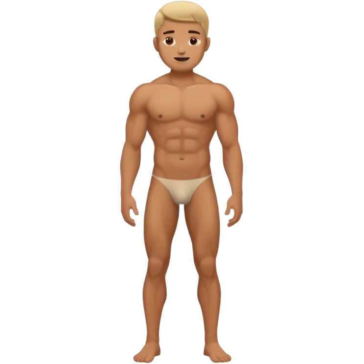 Naked man full body with no pants emoji