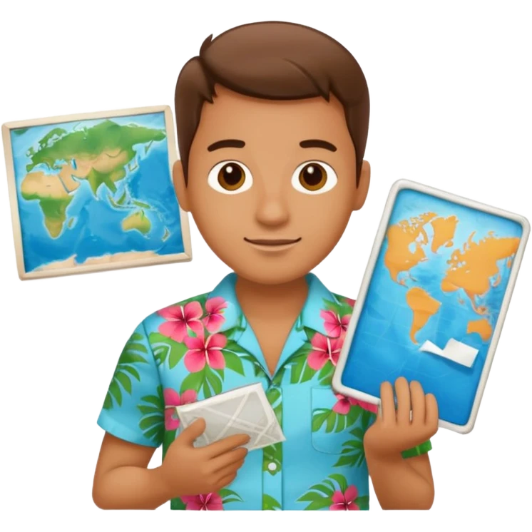unique looking tourist emoji