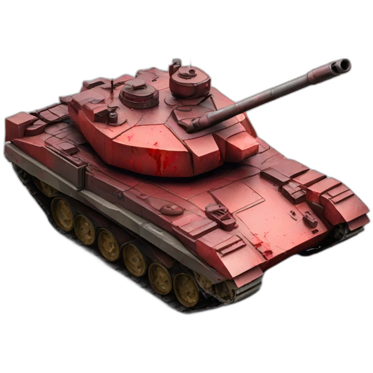 t90 tank made from fresh meat with blood emoji