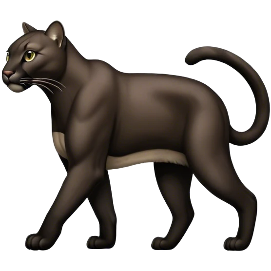 Black puma walking emoji
