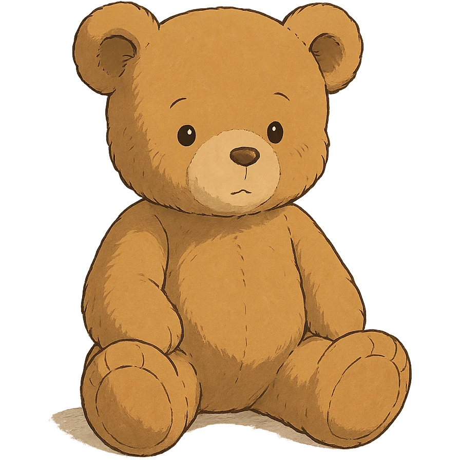 teddy bear in ghibli style emoji