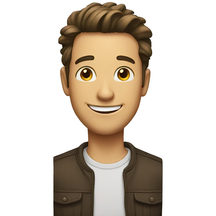 A guy smiling  emoji