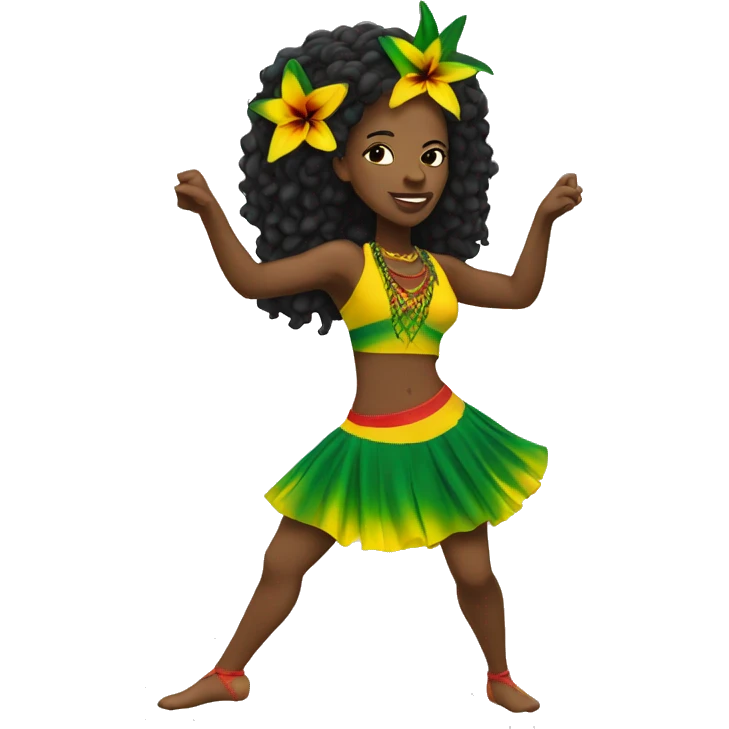 dancer woman of Jamaican reggae music emoji
