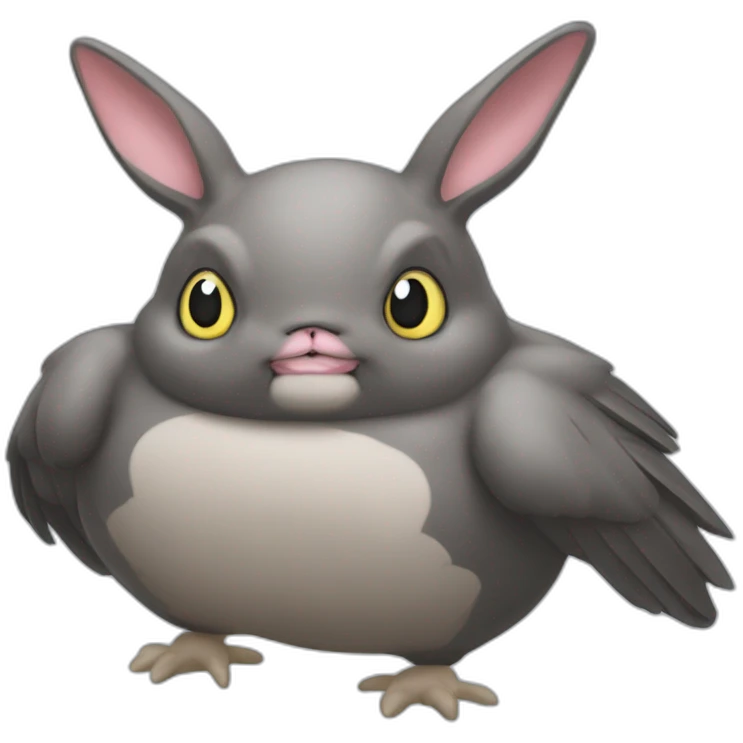 The Bird from the Yu-Gi-Oh card, Blackwing Vayu the Emblem of Honor, but as the form of Big Chungus the online meme emoji