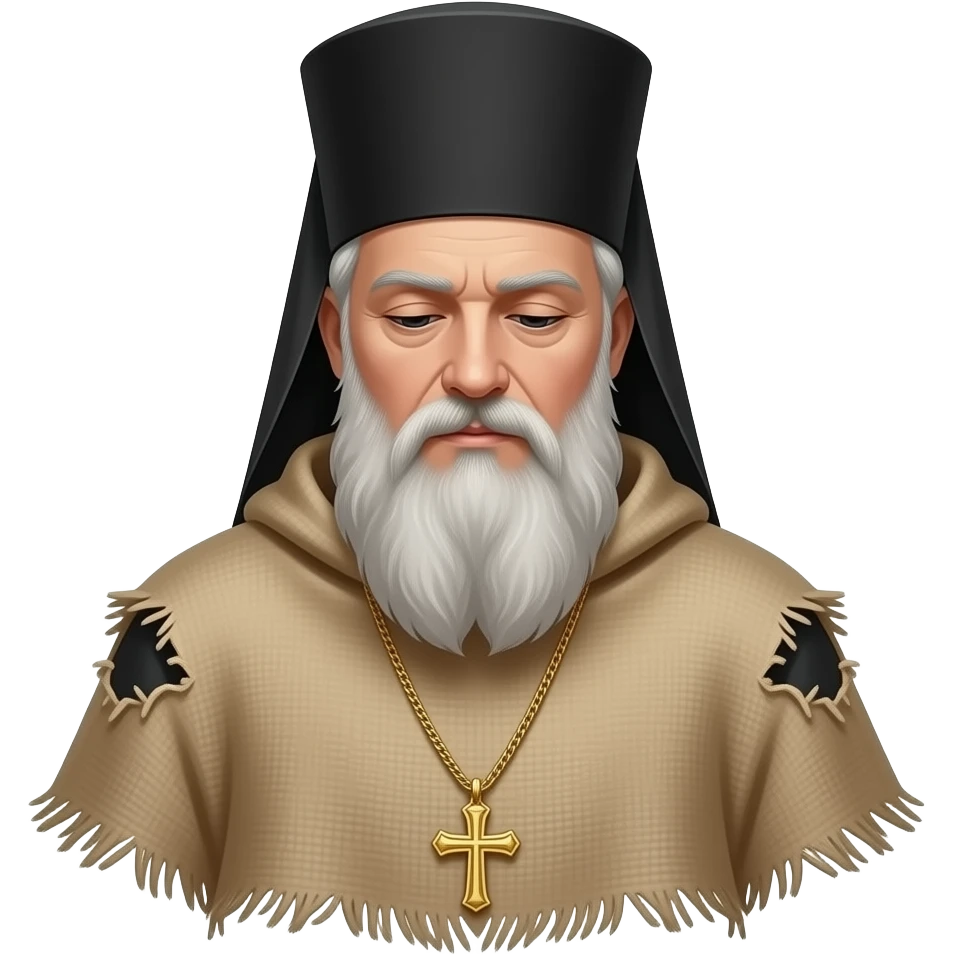 Patriarch Kirill in the torn sackcloth clothes emoji