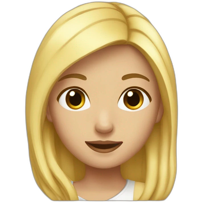 Fille mèche blonde emoji