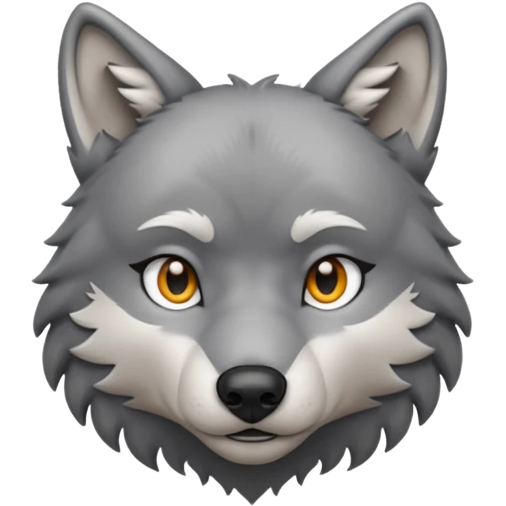 emoji of  wolf thinking emoji