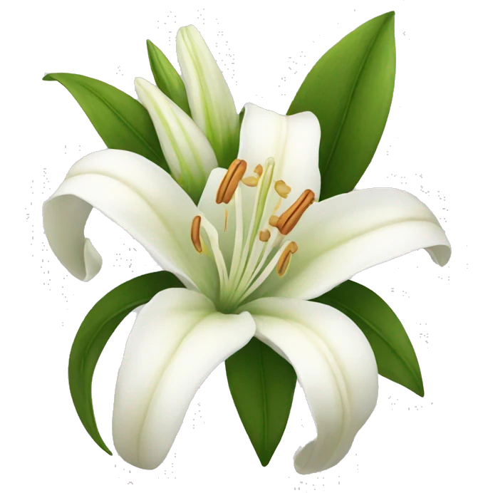 white lilies emoji